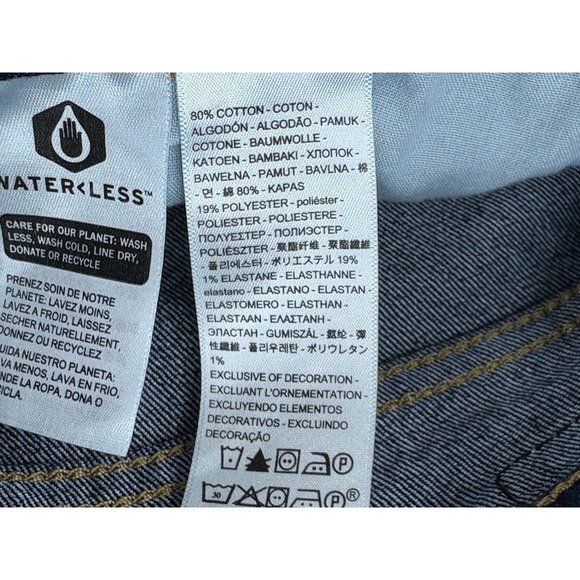 Levi's 724 High Rise Slim Straight Jeans Womens Size 16W Blue Cast Shadows Wash - Picture 6 of 13